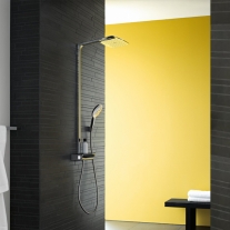 Coloana de dus cu termostat, Hansgrohe, Raindance Select E 360, cu cap fix si mobil, crom